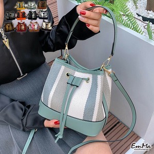 バケットバッグ 帆布 2way ハンドバッグ PU カラフル ショルダーバッグ  【2025SS】 WU1488