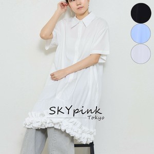 【2025SS新作】裾フリルシャツワンピース　(455-1669)　skypink東京