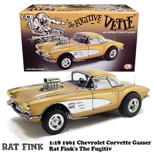 ACME 1:18 RAT FINK's The Fugitive 1961 Chevrolet Corvette Gasser ミニカー【ラットフィンク】