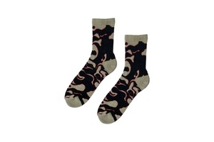 FAKUI UNISEX/VORTEX SPORTS SOCKS BLACK×BEIGE　　ユニセックス/ボルテックススポーツソックス