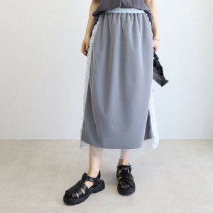 チュール重ねスカート