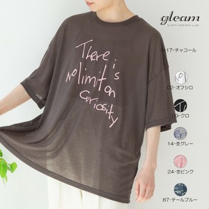 シアーリブ 手書き風ロゴ 刺繍 シアー BIG Tシャツ　【2025 春夏新作】