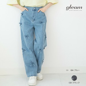 11オンス デニム リボン付き ストレートパンツ　【2025 春夏新作】