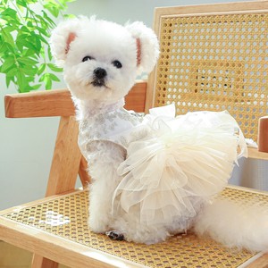 犬服 5サイズ ドッグウェア ペット服  ワンピース 令嬢風