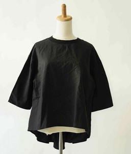 Button Shirt/Blouse Crew Neck Cotton Linen 7/10 length