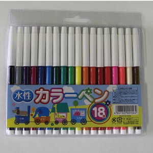 <低額ノベルティ>カラーペン18色　(CM18)