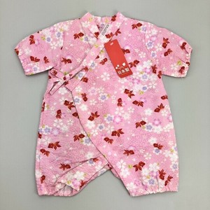 日本製リップル桜金魚甚平オール