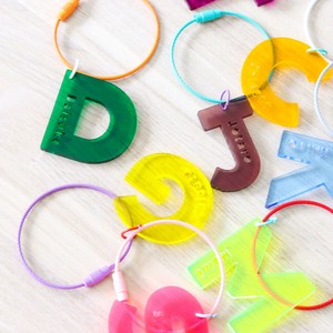 Key Ring Alphabet 13-colors Made in Japan