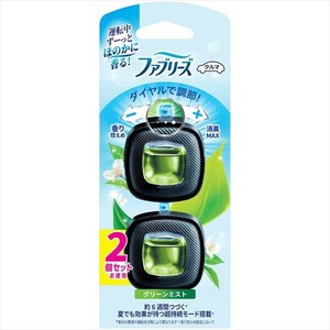 ファブリーズイージークリップグリーンミスト2個パック 【芳香剤・車用】