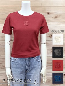 【2025新作】ロゴモチーフ叩きつけ刺繍ガーゼ天竺チビT/プリントTシャツ