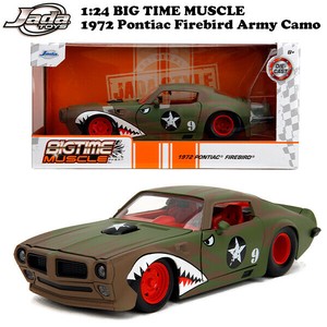JADATOYS 1:24 BTM 1972 Pontiac Firebird Army Camo ミニカー