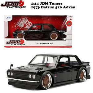 JADATOYS 1:24 JDM TUNER 1973 Datsun 510 Advan ミニカー