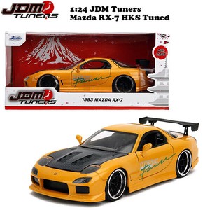 JADATOYS 1:24 JDM TUNER 1993 Mazda RX-7 HKS Tuned ミニカー