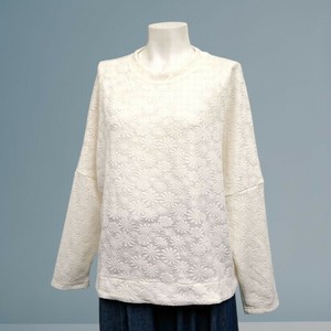 T-shirt Dolman Sleeve Floral Pattern Loose Silhouette Cut-and-sew