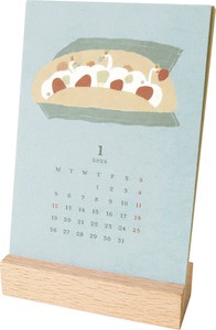 ｶﾚﾝﾀﾞｰ 2026年版 卓上 木製ｽﾀﾝﾄﾞ付き Swan