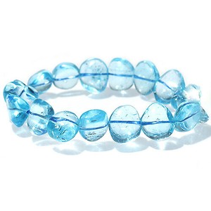 高品質 スイスブルートパーズ タンブル ブレスレット Topaz 黄玉【FOREST 天然石 パワーストーン】