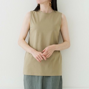 【2025春夏新作 Crea delice】73616 コットン100％ 強撚スムース シルケット加工 スリーブレスTシャツ