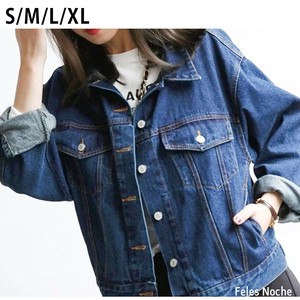 デニムジャケット Gジャン ミディアム丈 ジャストサイズ S/M/L/XL 長袖 4サイズ トップス レディース