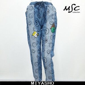 Denim Full-Length Pant Waist Applique Switching