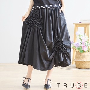 2025年新商品 裙子 L尺寸 裙子 褶边/木耳边