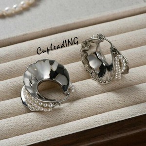＜SALE＞激安セール 耳輪 耳飾り パールピアス フープピアス ドーナツの耳輪 真珠の耳輪 耳留め