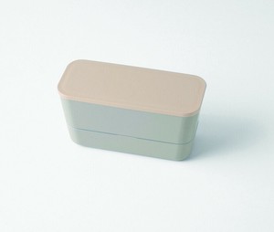 便当盒 2层 灰色 日本制造