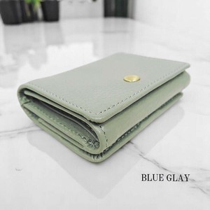 Trifold Wallet Cattle Leather Coin Purse Compact