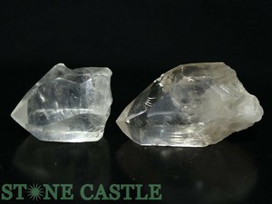 ☆一点物☆【原石】レムリアン水晶 ポイント原石 (ブラジル産) (2個セット) No.83 【パワーストーン】
