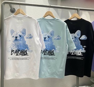 【2025春夏新作】クラウドドッグプリント半袖Tシャツ