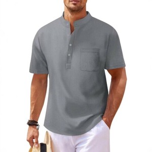 Button Shirt Summer Short Sleeve