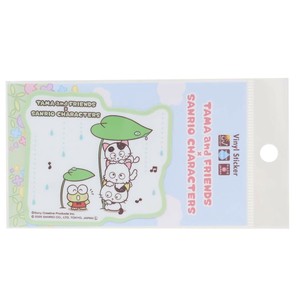 【ステッカー】タマ＆フレンズ×サンリオ ビニールステッカー 雨宿り