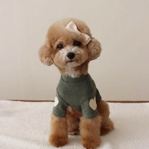 犬服 4色5サイズ ドッグウェア ペット服  シャツ ハート