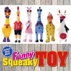 【世界で一番売れてるチキン野郎達！】【Shouting Animal☆】Funny Squeaky Toy ファニー スクィキー トイ