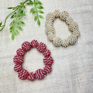 ブレスレット　インドネシア　ハンドメイド　ビーズ　ボール