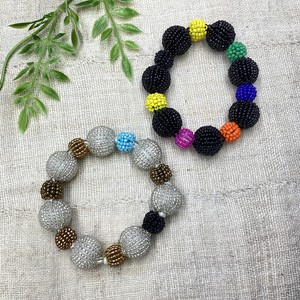 ブレスレット　インドネシア　ハンドメイド　ビーズ　ボール