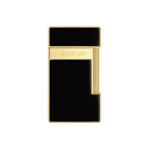 S.T. Dupont エス・テー・デュポン スリミー ライター ブラックラッカー&ゴールデン 028222
