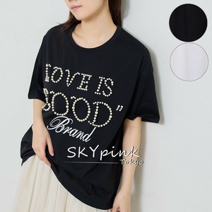 【2025SS新作入荷】パールロゴTシャツ　カットソー　455-1880　SKYpink東京