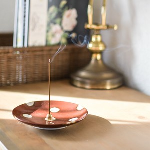 Shun Yoshino Polka Dots Incense Plate / Incense Holder [ Pottery ]