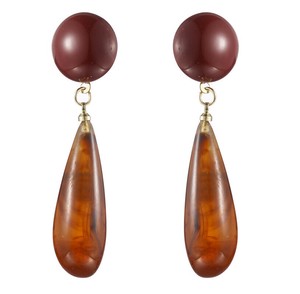 Pierced Earrings Resin Post Design Drop