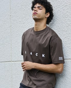 【VIRTUOUS】コットンシルケットフロントロゴTシャツ