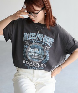 T-shirt Pigment Vintage College Logo