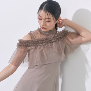 チュールフリルビスチェ付きドレス パーティードレス フォーマルドレス 結婚式 お呼ばれ 同窓会