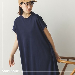 【SDギャザリング】接触冷感レーヨンナイロンボトルネックフレアワンピース