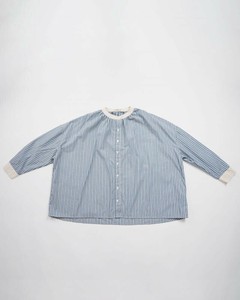 Button Shirt/Blouse Yarn-dyed Checked Pattern Stripe