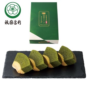 祇園辻利監修 抹茶ばうむくーへん（カット）4P【バームクーヘン】