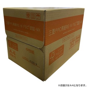 オストリッチダイヤ 三菱PPC用紙 RE-N FSC認証-MX A4 500枚包5冊入1箱 フ-071RN