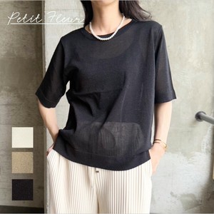 Sweater/Knitwear Lame Sheer Knit Pullover [S/S NEW]