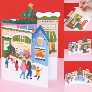 ラズベリーブロッサム グリーティングカード Merry Christmas Town【クリスマス/イギリス製】