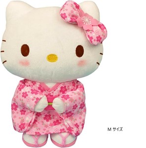 サンリオ　キャラクターズ ハローキティ　桜着物　ぬいぐるみ　Mサイズ　（ピンク）