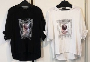 シフォンスリーブビジュPTドッキングTシャツ